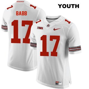 Youth NCAA Ohio State Buckeyes Kamryn Babb #17 College Stitched Authentic Nike White Football Jersey RR20Q15UG